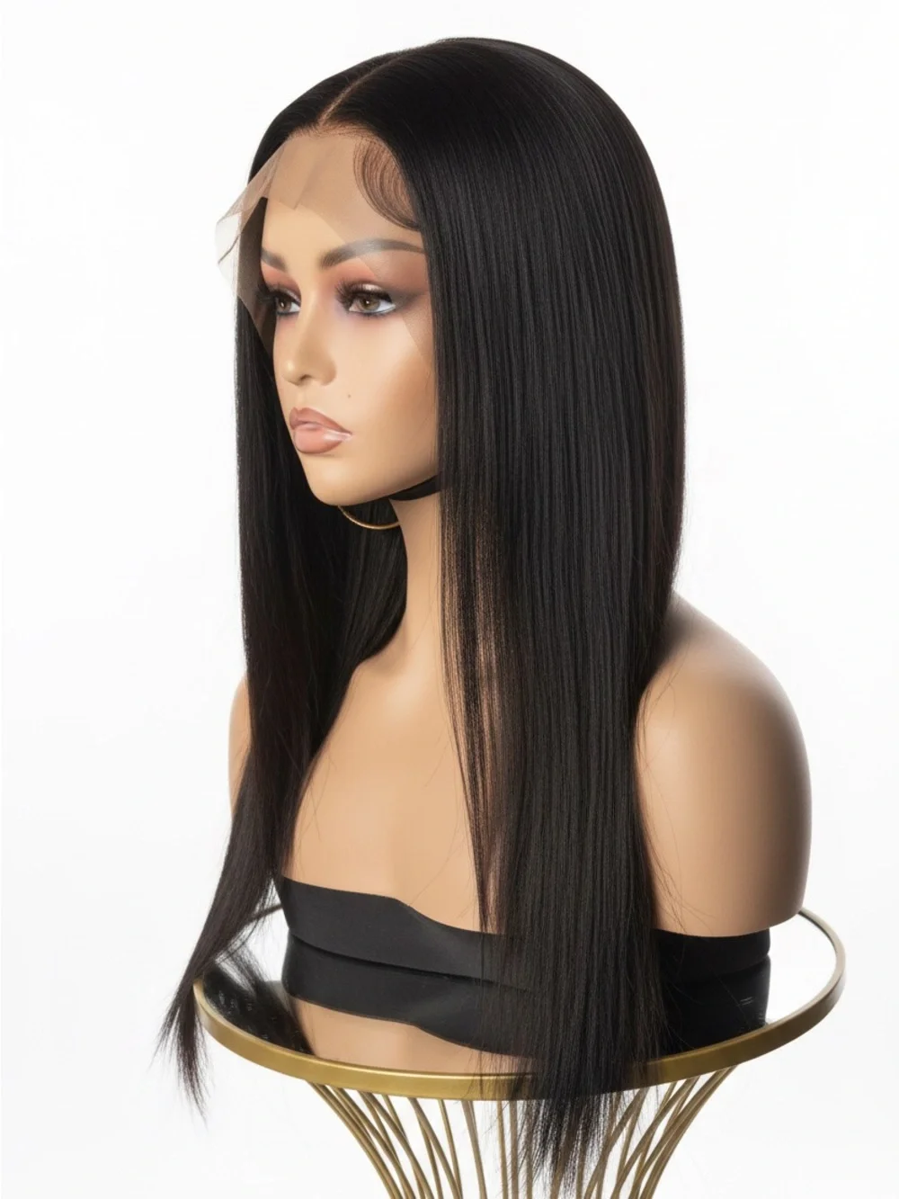 Sleek Long Straight Women's Wig - Black